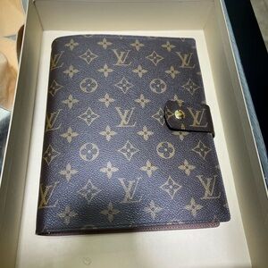 Louis Vuitton Dark Brown Monogram Leather Vintage Daily Planner